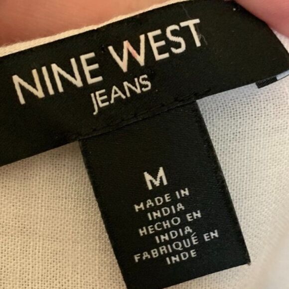 Nine West Jeans Ombre 3/4 Sleeve Blouse - Picture 10 of 10